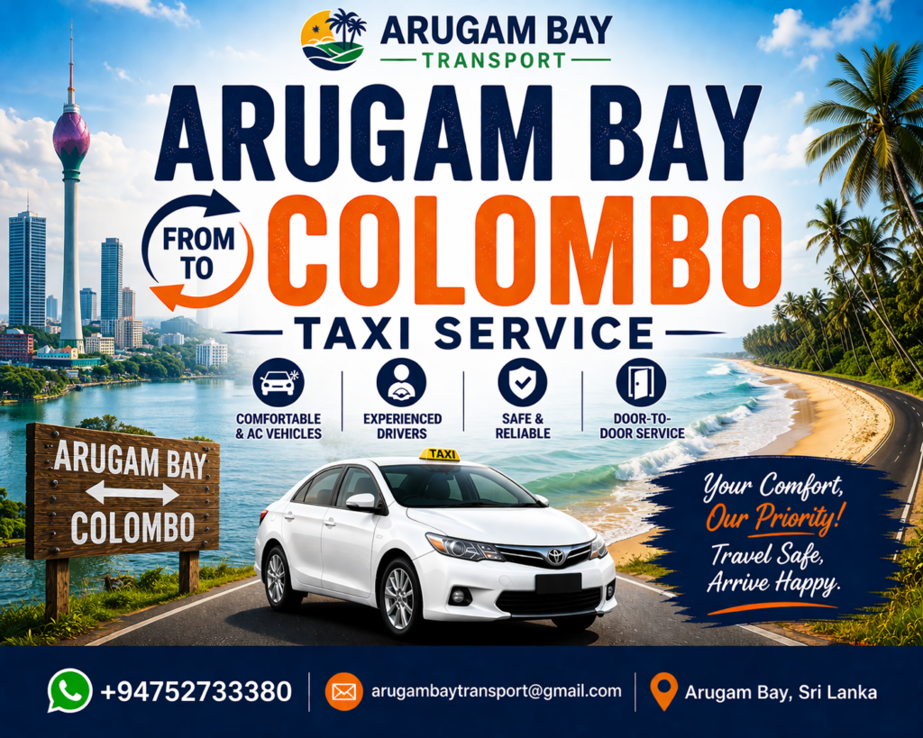Arugam Bay to Colombo Taxi