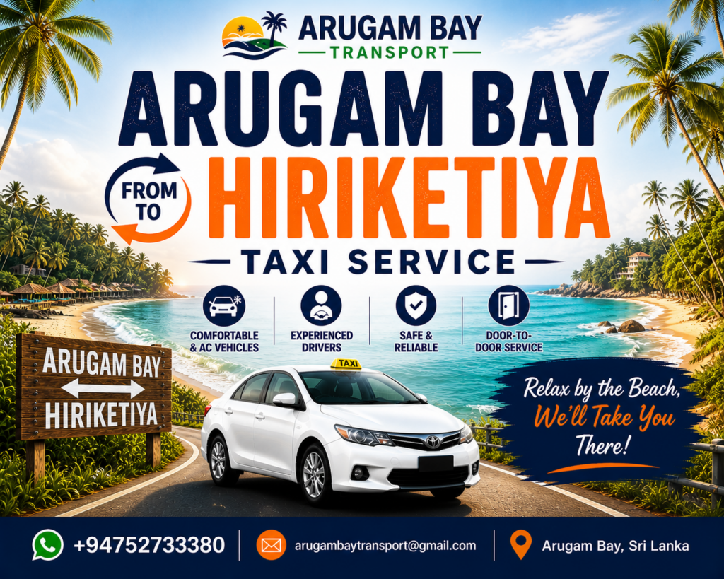 Arugam Bay to Hiriketiya Taxi