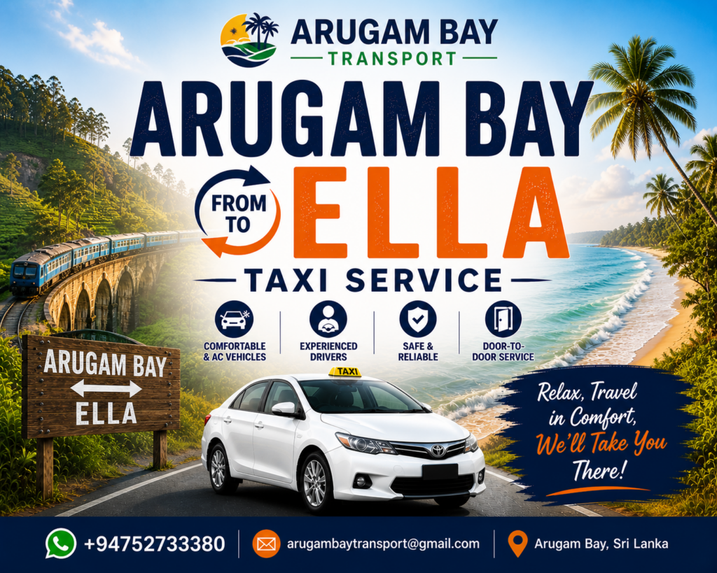 Arugam Bay to Ella Taxi