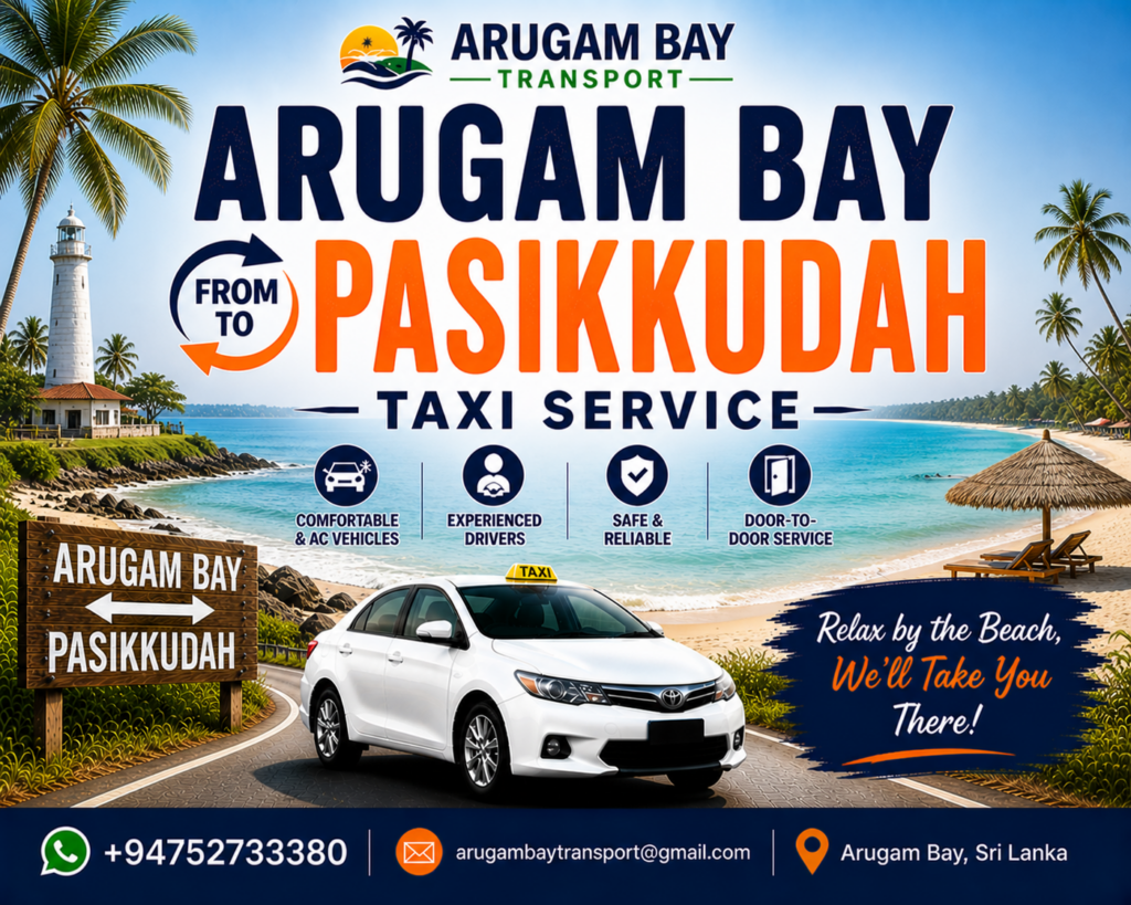 Arugam Bay to Pasikkudah Taxi