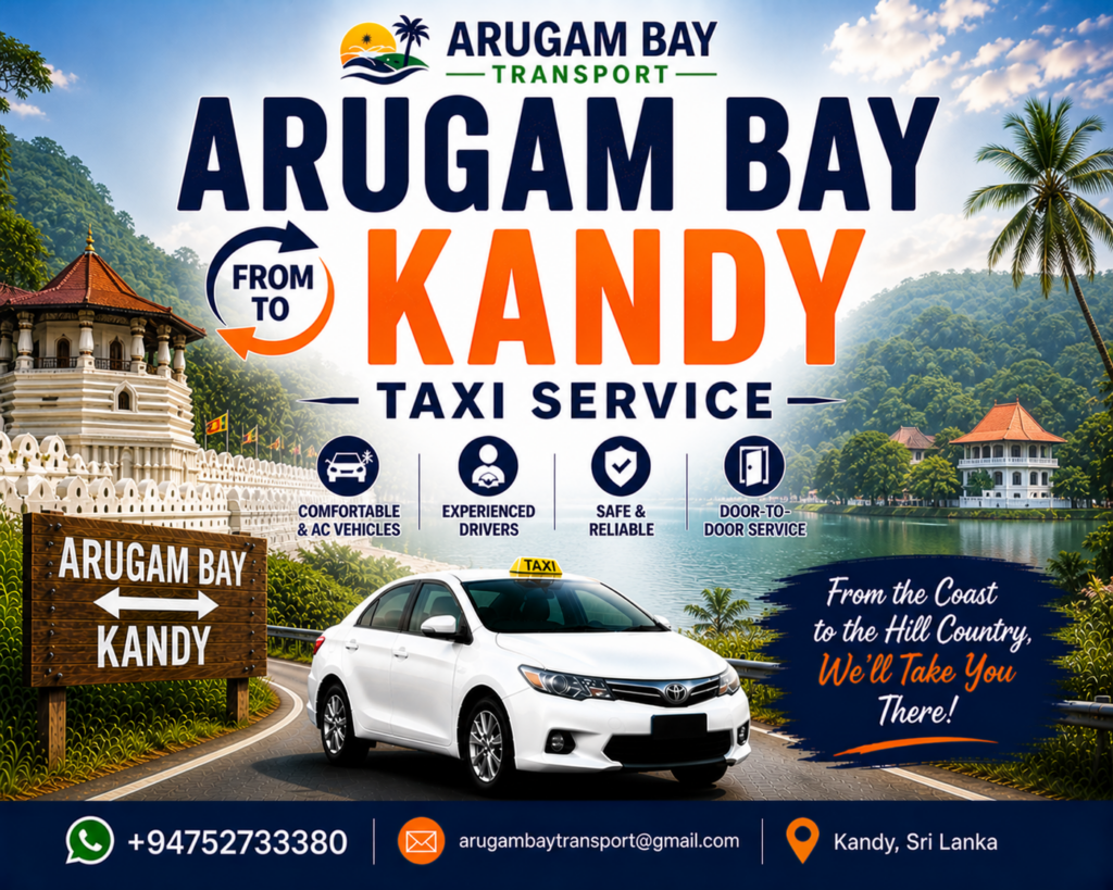 Arugam Bay to Kandy Taxi
